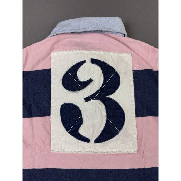 Rare Vintage Y2K Polo Ralph Lauren Pony Rugby Long Sleeve Polo Size 7 Kid Stripe - Picture 5 of 5